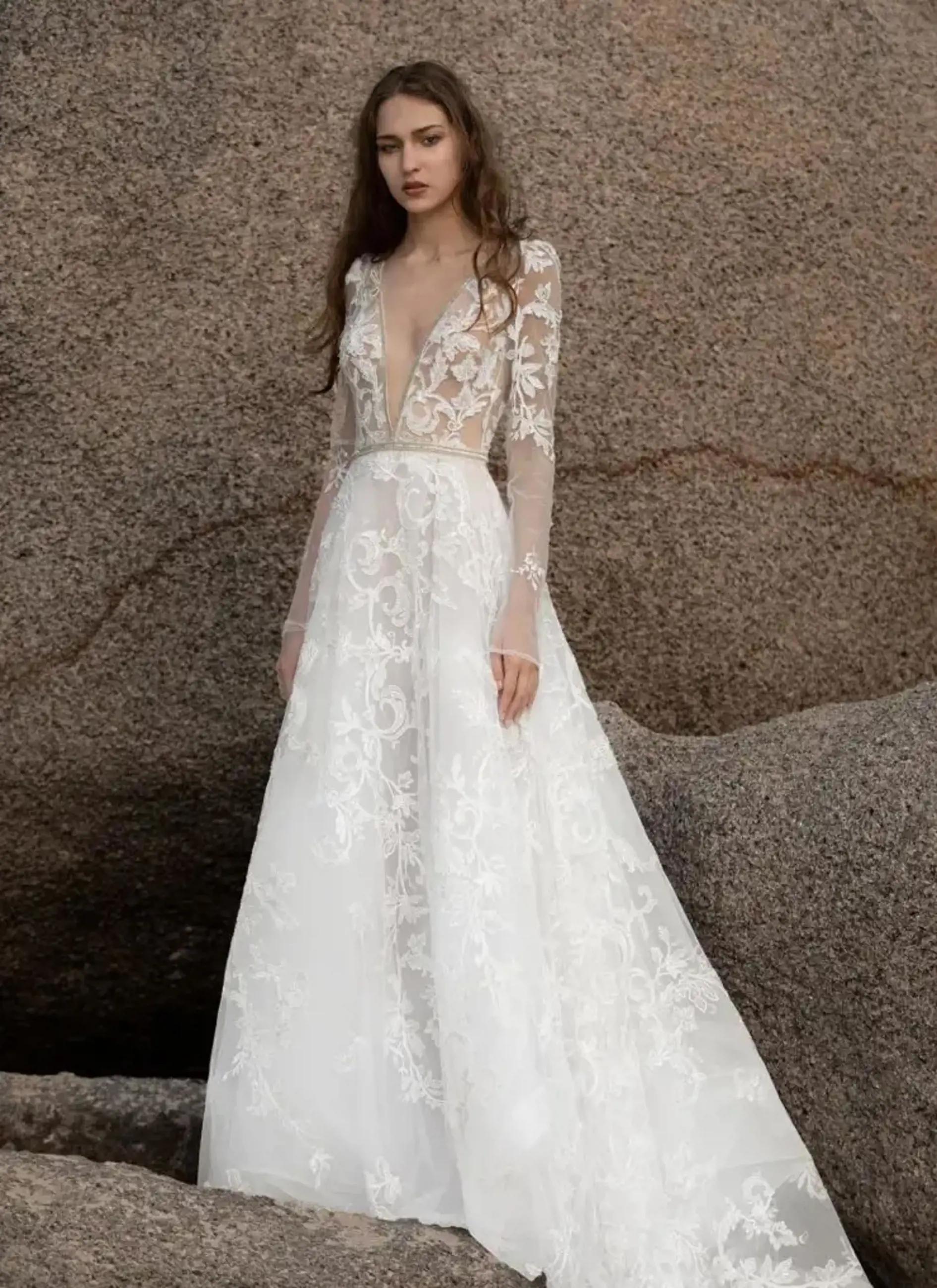 Morgan Davies Bridal Model wearing La Premier Bridal dress