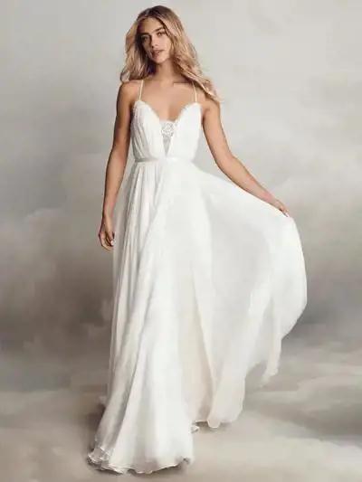 Morgan Davies Bridal Model wearing Catherine Deane Bridal dress