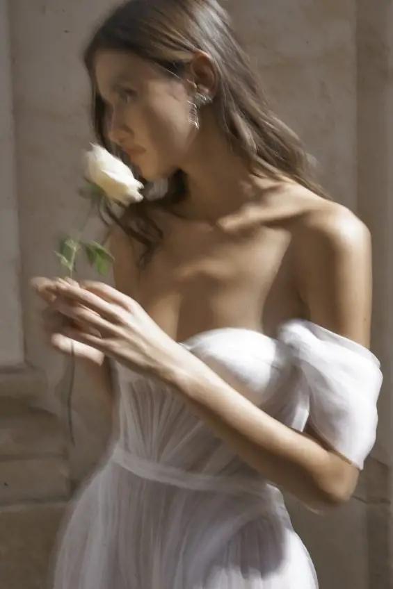 Morgan Davies Bridal Model wearing Alon Livné Bridal dress