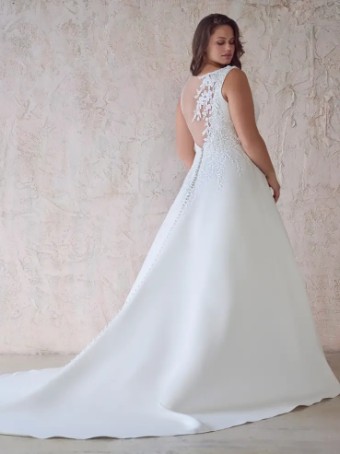 Maggie Sottero PAXTON #4 All Ivory (gown with Ivory Illusion) thumbnail