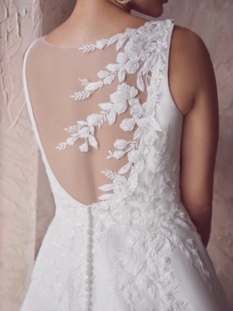 Maggie Sottero PAXTON #2 All Ivory (gown with Ivory Illusion) thumbnail
