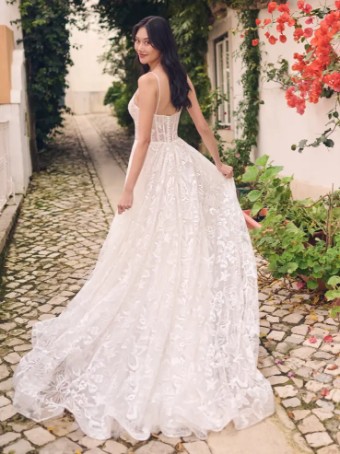 Maggie Sottero HAVANA #1 All Ivory (gown with Ivory Illusion) thumbnail