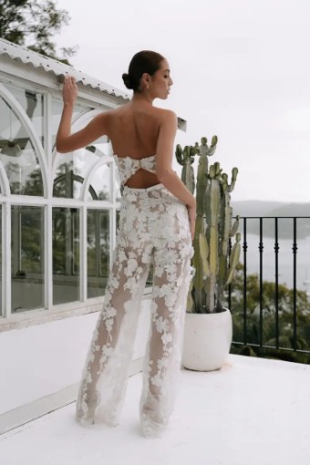 Alena Leena Gerbera Jumpsuit #1 Ivory/Nude thumbnail