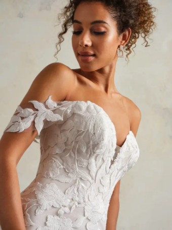 Maggie Sottero BRIDGET (24MS731A01 - sparkle tulle 1) #2 Ivory over Soft Blush (gown with Natural Illusion) thumbnail