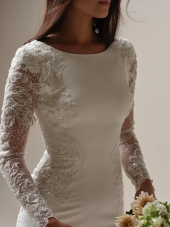 Maggie Sottero NAVI LEIGH (24MC795C01) #0 default All Ivory (gown with Ivory Illusion) thumbnail