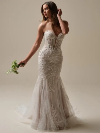 Maggie Sottero BENJIE (25MB271B01 - Lined bodice, Chantilly lace) #3 Ivory thumbnail