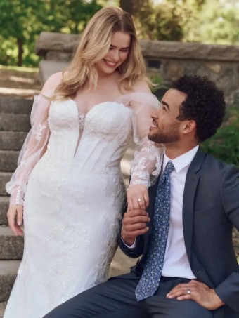 Maggie Sottero BENJIE (25MB271B01 - Lined bodice, Chantilly lace) #0 default Ivory thumbnail