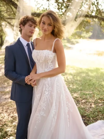 Maggie Sottero ANGIE (25RK903A01 - Unlined bodice, Sparkle tulle) #1 Ivory/Silver Accent/Blush thumbnail