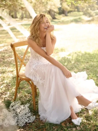 Maggie Sottero ANGIE (25RK903A01 - Unlined bodice, Sparkle tulle) #3 Ivory/Silver Accent/Blush thumbnail