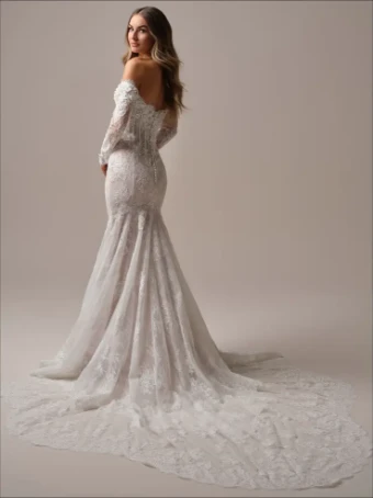 Maggie Sottero TAKERA (25MB941A01 - Unlined bodice, Long Sleeves, Plain tulle) #2 default Ivory thumbnail
