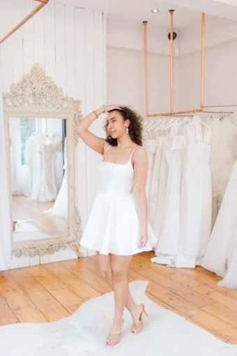 Freda Bennet Wedding Dresses Lennon Mini #0 default Ivory thumbnail