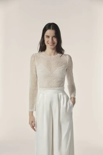 Jesus Peiro Wedding Dresses 2662 (Trousers and Top) #1 Ivory thumbnail