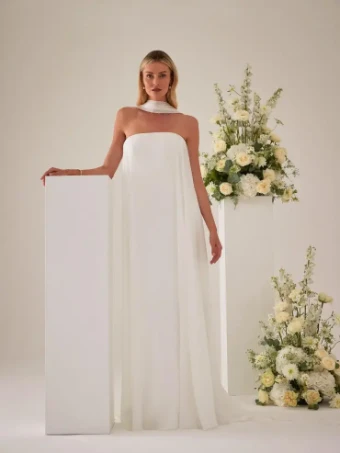 Sassi Holford Bridal Hitchin Dresses Dana Chiffon Overdress #0 default Ivory thumbnail