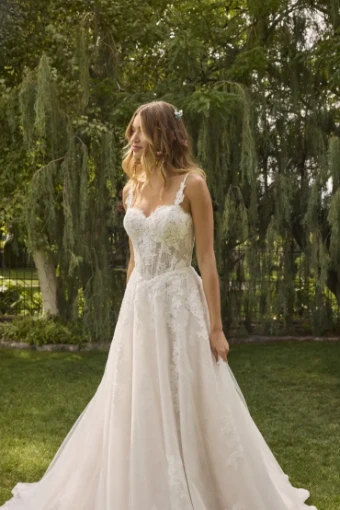 Maggie Sottero ESMERALDA (26RK478A02 - Unlined bodice, Plain tulle) #1 default Ivory over Blush (gown with Ivory Illusion) thumbnail