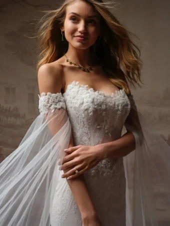Maggie Sottero COLLETTE (F6MB076A01 - Unlined bodice) #4 default All Ivory (gown with Ivory Illusion) thumbnail