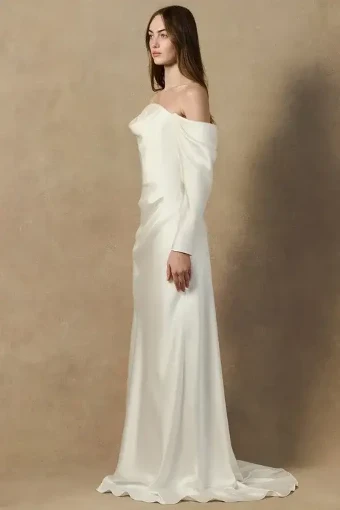 Halfpenny London Herah Dress with Tulle and Detachable sleeves #3 default Ivory thumbnail