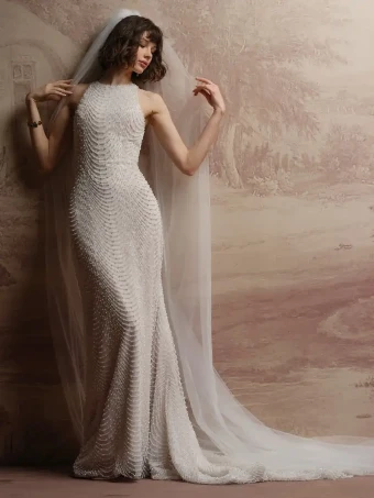 Maggie Sottero OLETA (F6SK087B01 - Fully lined bodice) #0 default All Ivory (gown with Ivory Illusion) thumbnail