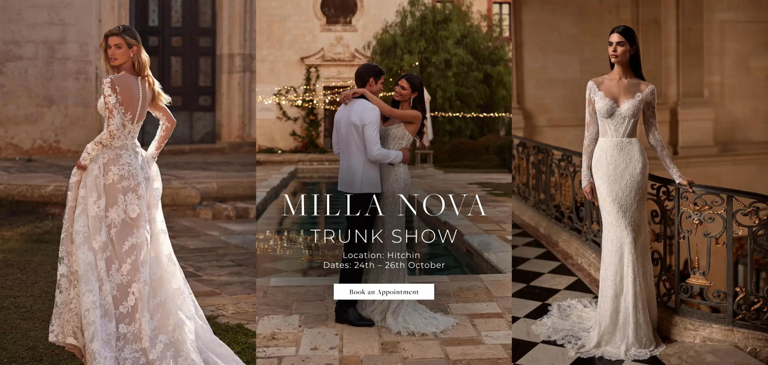 Milla Nova Trunk Show Banner for Desktop