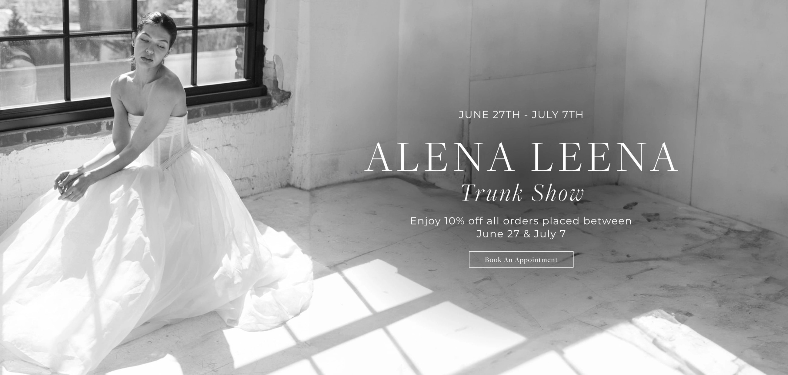Alena Leena Trunk Show Banner Desktop