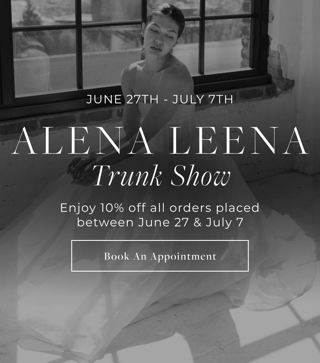Alena Leena Trunk Show Banner Mobile